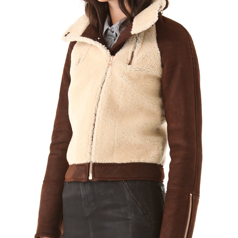 New J Brand Belita Sherpa Shearling Jacket